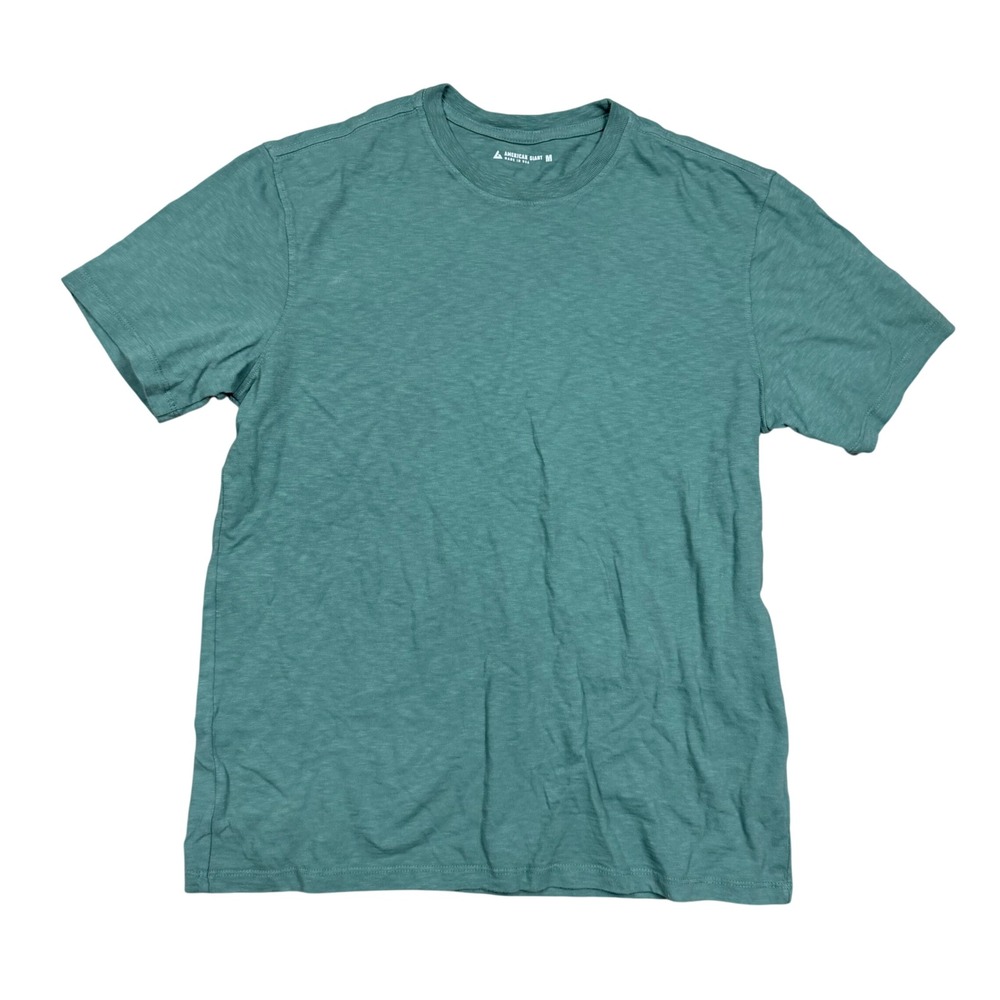 NWOT American GiantMen's Premium Slub Crew Tee T-Shirt Dark Forest Green Size M - Picture 2 of 7